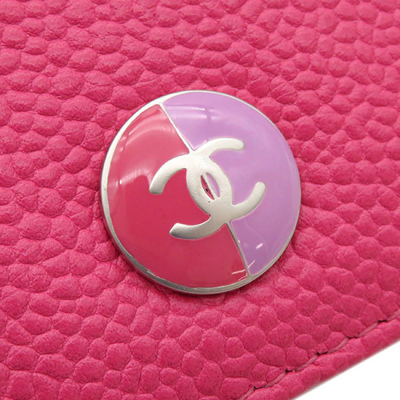 Chanel long wallet coco button flap wallet pink coco mark - Picture 5 of 10